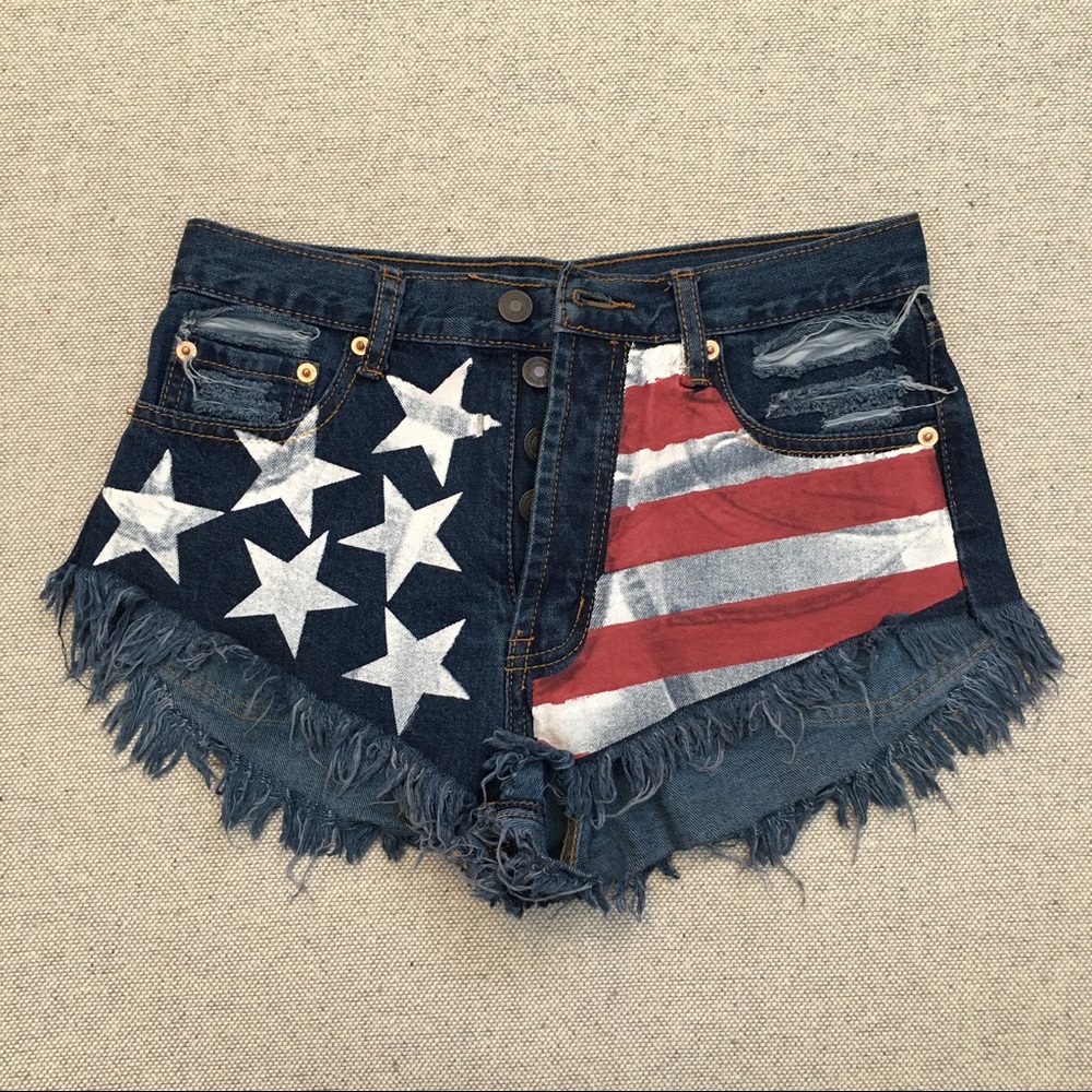 American Flag Short Shorts